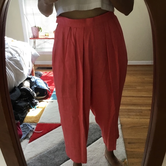 Vintage Coral Culottes - Picture 2 of 4